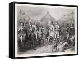 Francois I of France Meets Henry VIII of England-Geoffroy-Framed Stretched Canvas