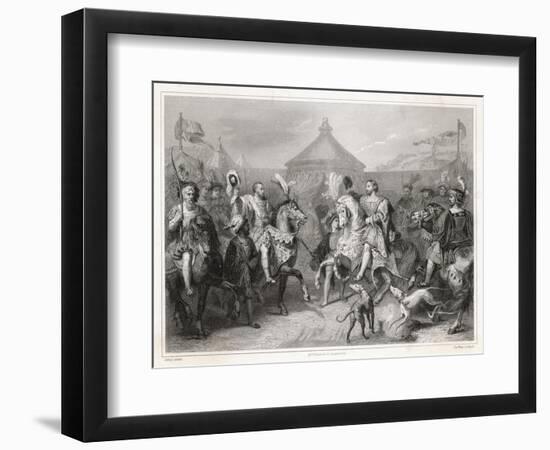 Francois I of France Meets Henry VIII of England-Geoffroy-Framed Art Print