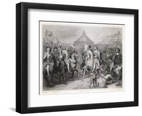 Francois I of France Meets Henry VIII of England-Geoffroy-Framed Art Print