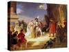 Francois I with Leonardo Da Vinci-Alexandre Evariste Fragonard-Stretched Canvas