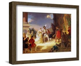 Francois I with Leonardo Da Vinci-Alexandre Evariste Fragonard-Framed Giclee Print