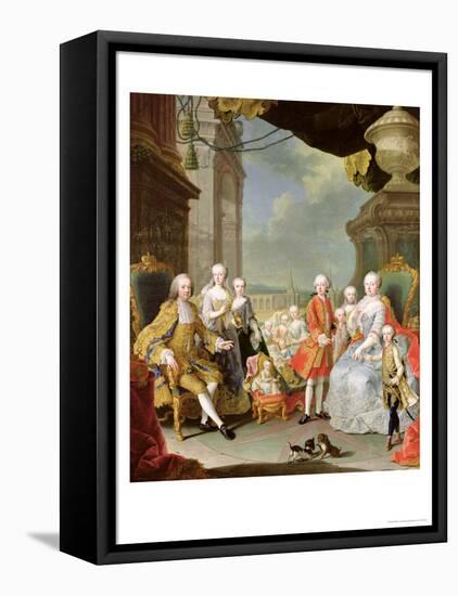 Francois III (1708-65) with His Wife Marie-Therese (1717-80) and Their Children-Martin van Meytens-Framed Stretched Canvas