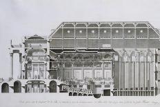 Cross-Section of the Front Section of the Theatre, from Designs for the Comedie Italienne-Francois-joseph Belanger-Laminated Giclee Print
