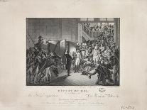 Lecture in the Foyer of the Comedie Francaise, 26 May 1828, c.1830-Francois Joseph Heim-Framed Giclee Print