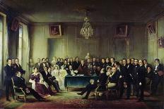 Lecture in the Foyer of the Comedie Francaise, 26 May 1828, c.1830-Francois Joseph Heim-Giclee Print