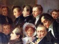 Lecture in the Foyer of the Comedie Francaise, 26 May 1828, c.1830-Francois Joseph Heim-Framed Giclee Print