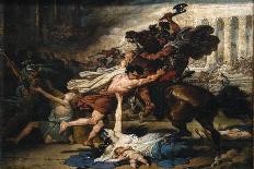 Sketch of the Ransack of Jerusalem by the Romans, 1824 (Oil on Canvas)-Francois Joseph Heim-Framed Giclee Print