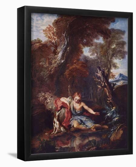 Francois Lemoyne (Narcissus) Art Poster Print-null-Framed Poster