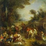 The Hunt Breakfast. Ca. 1730-François Lemoyne-Giclee Print