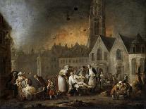 The Grand Square in Lille During the Siege of 1792-François-Louis-Joseph Watteau-Giclee Print