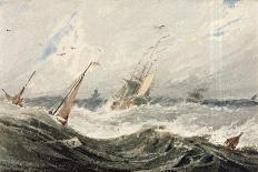 Boats on a Stormy Sea (W/C over Graphite on Wove Paper)-Francois Louis Thomas Francia-Giclee Print