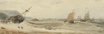 Floating Dock at Rotherhithe, London, C1810-Francois Louis Thomas Francia-Giclee Print