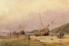 Boats on a Stormy Sea (W/C over Graphite on Wove Paper)-Francois Louis Thomas Francia-Mounted Giclee Print