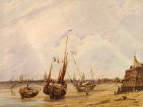 Boats on a Stormy Sea (W/C over Graphite on Wove Paper)-Francois Louis Thomas Francia-Giclee Print