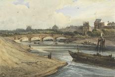 Pont De La Concorde and the Palais Des Tuileries from the Cours La Reine-Francois Louis Thomas Francia-Giclee Print