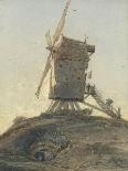 Windmill on a Knoll in a Landscape-Francois Louis Thomas Francia-Giclee Print