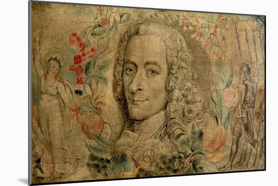 Francois Marie Arouet De Voltaire, C.1800-William Blake-Mounted Giclee Print