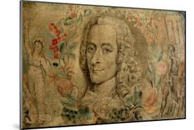 Francois Marie Arouet De Voltaire, C.1800-William Blake-Mounted Giclee Print