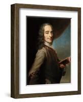 Francois-Marie Arouet de Voltaire called Voltaire (1694-1778)-Maurice Quentin de la Tour-Framed Giclee Print