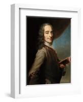 Francois-Marie Arouet de Voltaire called Voltaire (1694-1778)-Maurice Quentin de la Tour-Framed Giclee Print