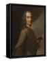 François Marie Arouet de Voltaire, dit Voltaire (1694-1778) - tenant un exemplaire de "La Henriade"-Tour Maurice Quentin de La-Framed Stretched Canvas