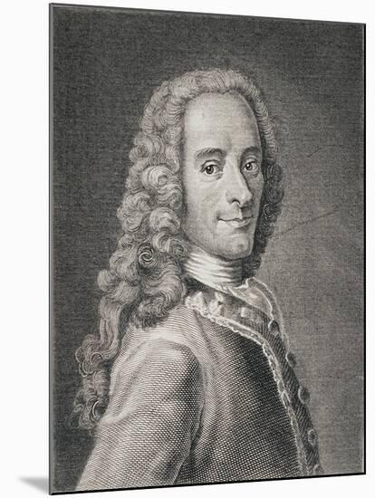 Francois Marie Arouet De Voltaire-Maurice Quentin de La Tour-Mounted Giclee Print