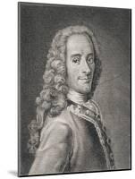 Francois Marie Arouet De Voltaire-Maurice Quentin de La Tour-Mounted Giclee Print