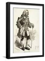 Francois-Marie Arouet the French Writer and Philosopher in Old Age-C.h. Barbant-Framed Art Print