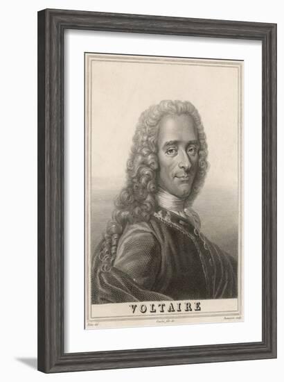 Francois-Marie Arouet the French Writer and Philosopher-null-Framed Art Print