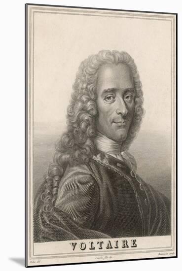 Francois-Marie Arouet the French Writer and Philosopher-null-Mounted Art Print