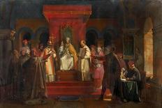 Pope Honorius II Granting Official Recognition to the Knights Templar in 1128-François Marius Granet-Stretched Canvas