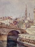 Le pont Saint-Michel. Paris (VIème arr.), 1801-1900-François Max Bugnicourt-Stretched Canvas