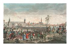 The French retreat after the Battle of Leipzig, Germany, 19th October 1813-Francois Pigeot-Giclee Print