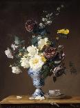 Still Life of Peonies and Roses-Francois Rivoire-Mounted Giclee Print