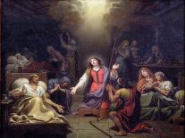 St. Genevieve Protecting the Ill, 1680 (Oil on Canvas)-Francois Verdier-Stretched Canvas