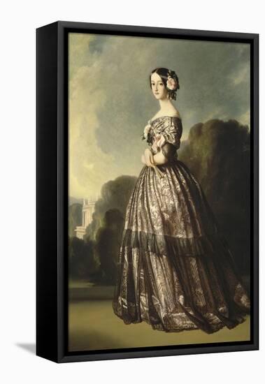 Françoise-Caroline-Jeanne-Raphaëlle de Bourbon-Bragance, princesse du Brésil, princesse de-Franz Xaver Winterhalter-Framed Stretched Canvas