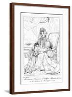Françoise D'Aubigné, and the Duchess of Bourgogne-Pierre Mignard-Framed Giclee Print