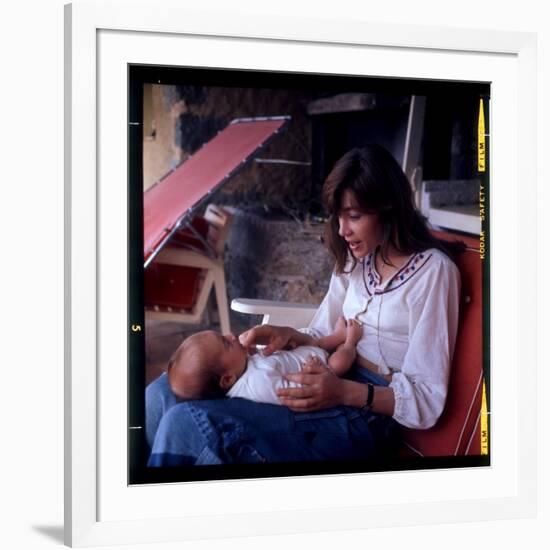 Françoise Hardy and Her Son, Thomas-Marcel Begoin-Framed Photographic Print