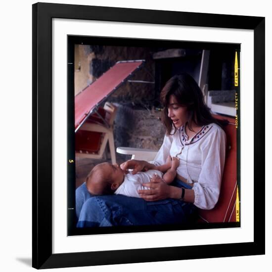 Françoise Hardy and Her Son, Thomas-Marcel Begoin-Framed Photographic Print