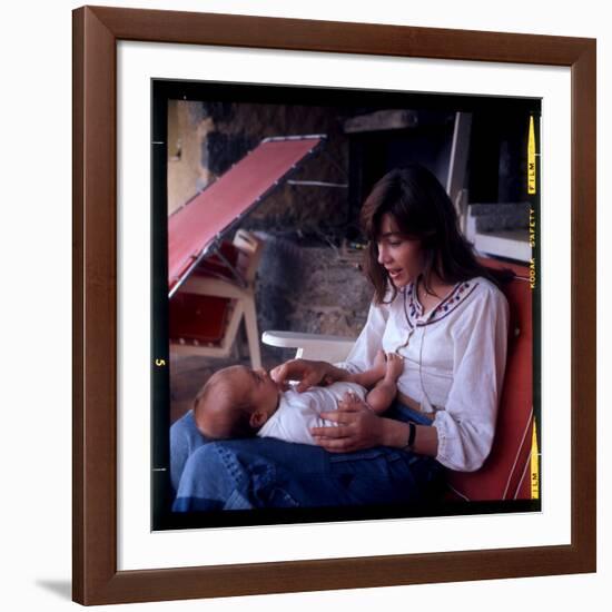 Françoise Hardy and Her Son, Thomas-Marcel Begoin-Framed Photographic Print