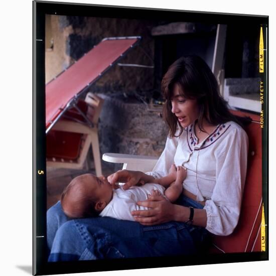 Françoise Hardy and Her Son, Thomas-Marcel Begoin-Mounted Photographic Print