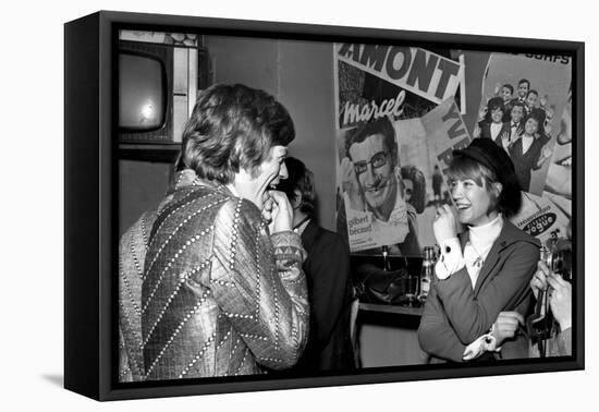 Françoise Hardy and the Rolling Stones's Singer, Mick Jagger-Bouchara-Framed Stretched Canvas