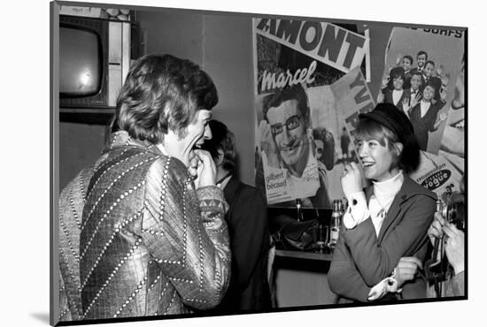 Françoise Hardy and the Rolling Stones's Singer, Mick Jagger-Bouchara-Mounted Photographic Print