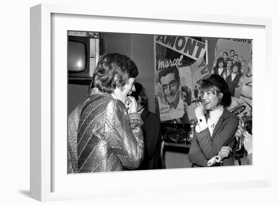 Françoise Hardy and the Rolling Stones's Singer, Mick Jagger-Bouchara-Framed Photographic Print