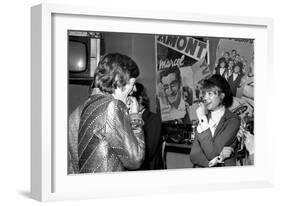 Françoise Hardy and the Rolling Stones's Singer, Mick Jagger-Bouchara-Framed Photographic Print