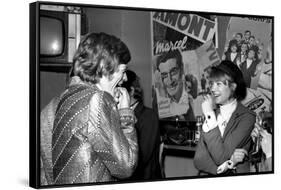 Françoise Hardy and the Rolling Stones's Singer, Mick Jagger-Bouchara-Framed Stretched Canvas