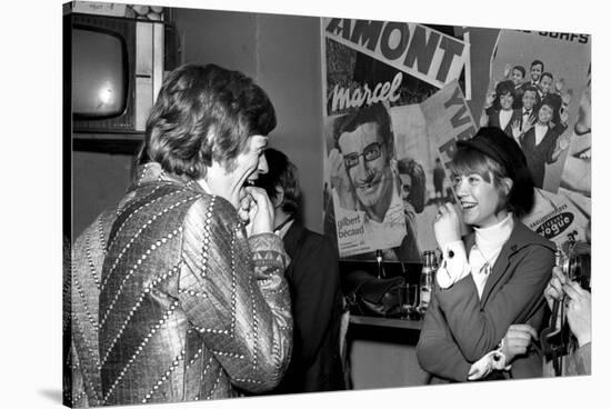 Françoise Hardy and the Rolling Stones's Singer, Mick Jagger-Bouchara-Stretched Canvas