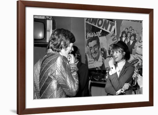 Françoise Hardy and the Rolling Stones's Singer, Mick Jagger-Bouchara-Framed Photographic Print