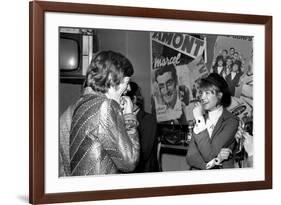 Françoise Hardy and the Rolling Stones's Singer, Mick Jagger-Bouchara-Framed Photographic Print