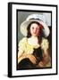 Francoise with a Black Dog-Mary Cassatt-Framed Art Print